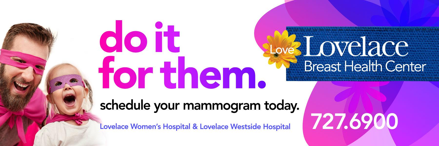 Schedule your mammogram today